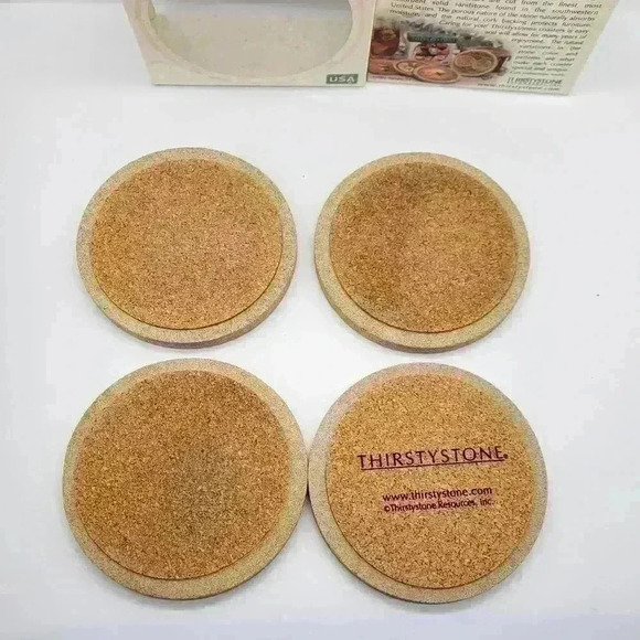 THIRSTYSTONE Sandstone Coasters Three Birds and One Horse - Picture 13 of 13